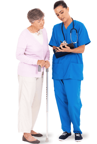 Woman and doctor discussing health insurance options in a medical office.
