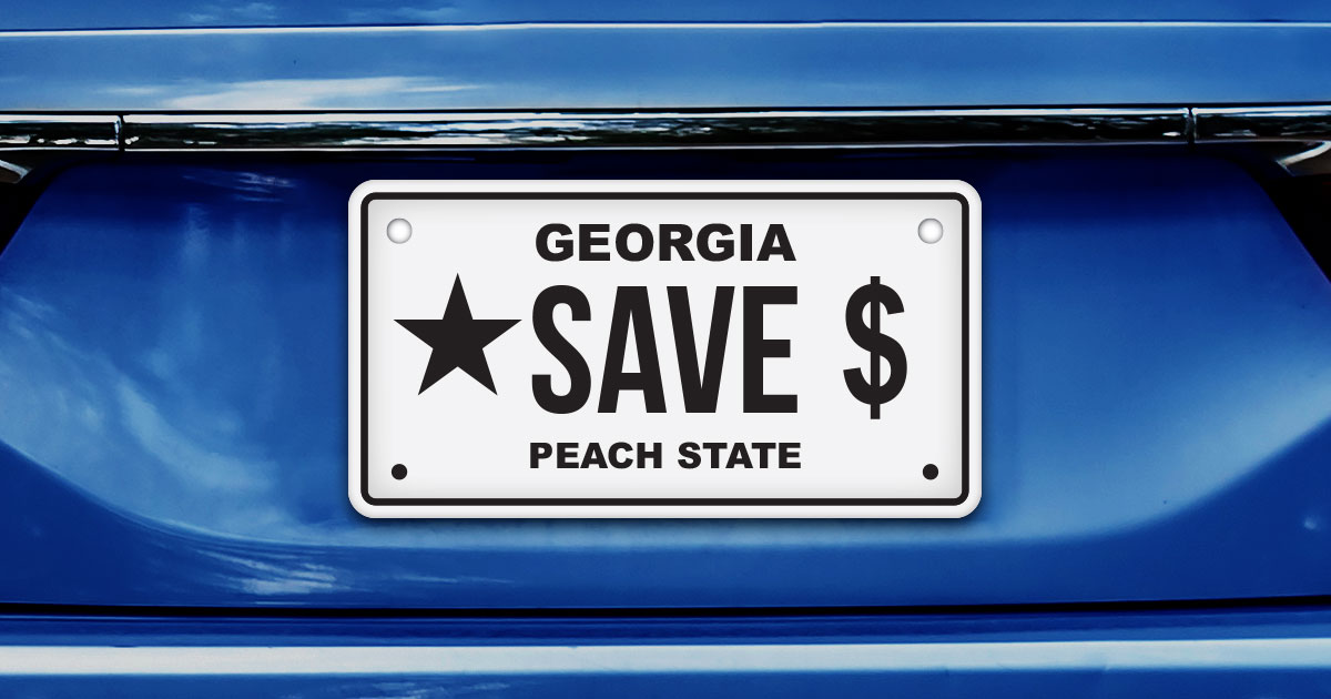 Georgia license plate