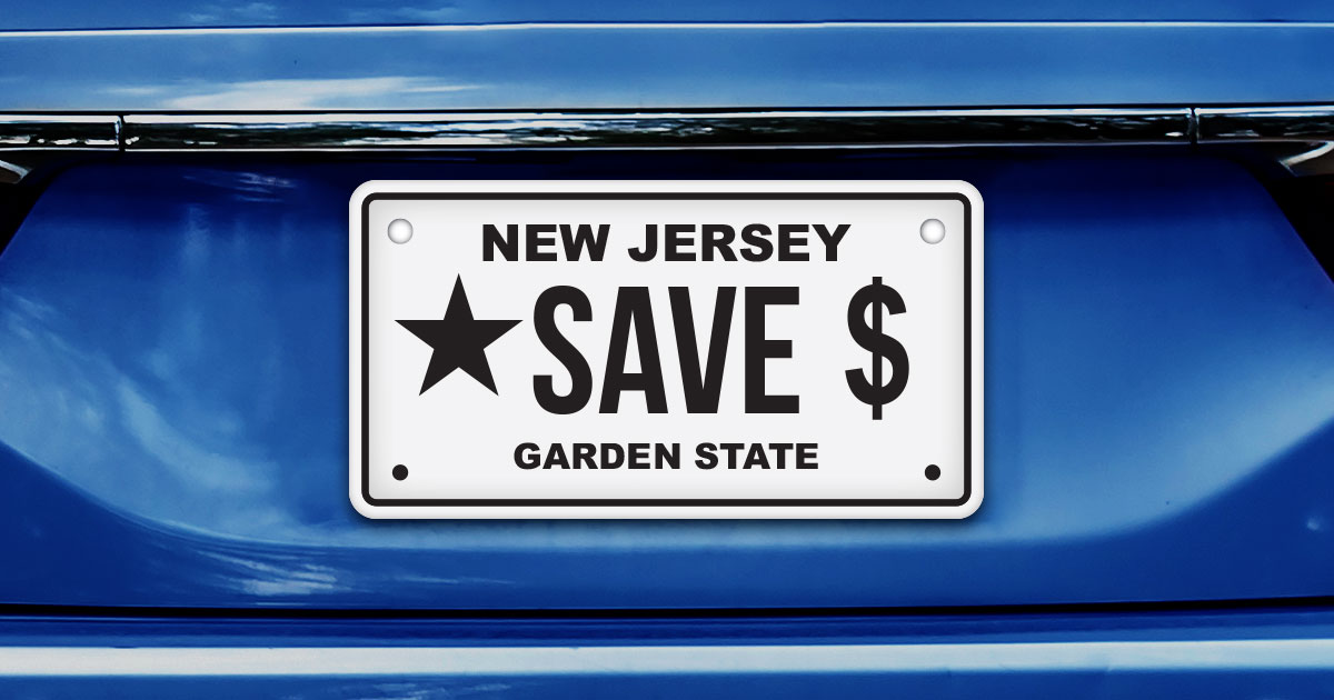 New Jersey license plate