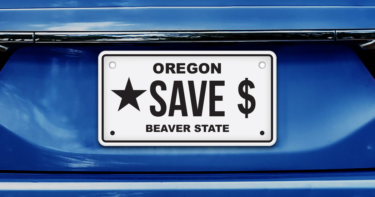Oregon license plate
