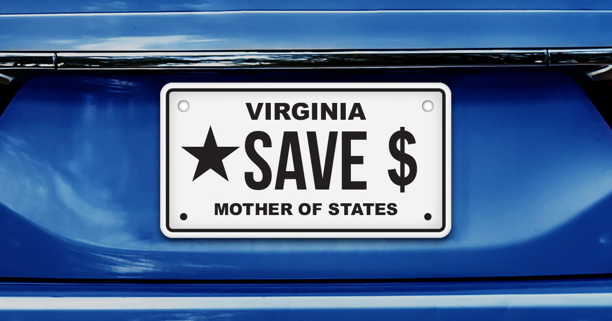 Virginia license plate